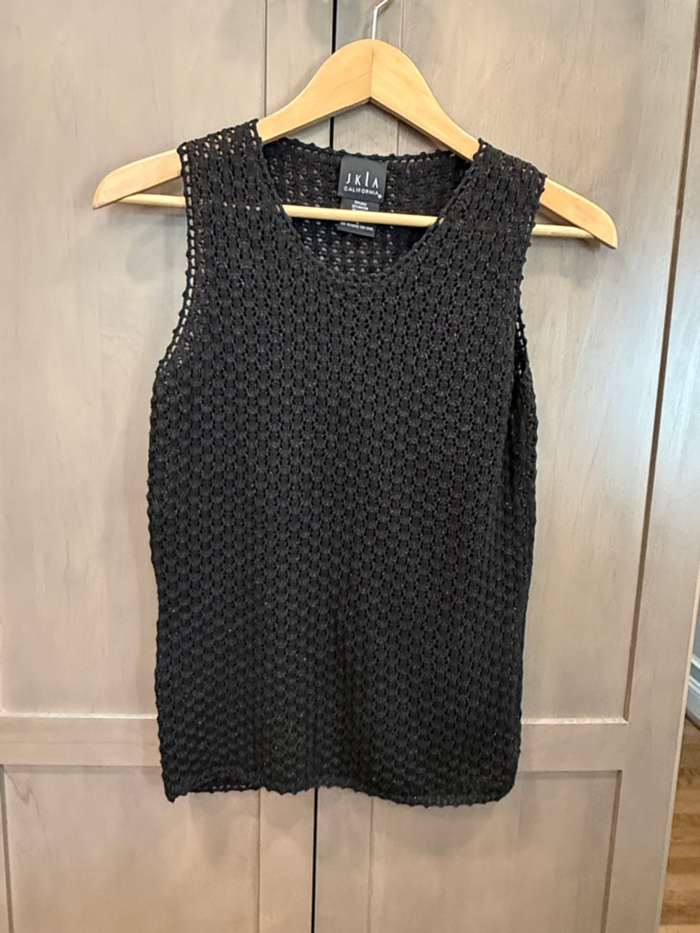 JKLA Open-Knit Black Tank Top